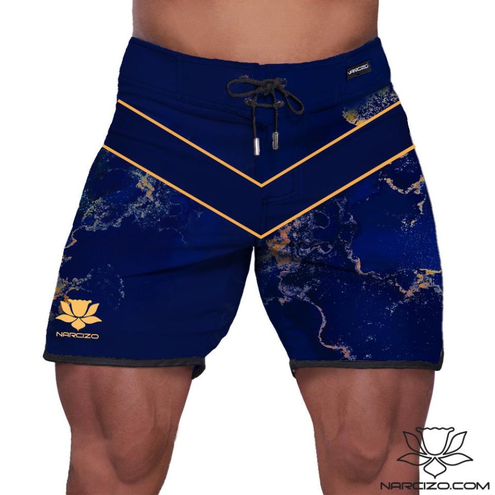 Spodenki startowe do men's physique Navy Marble 17 cali