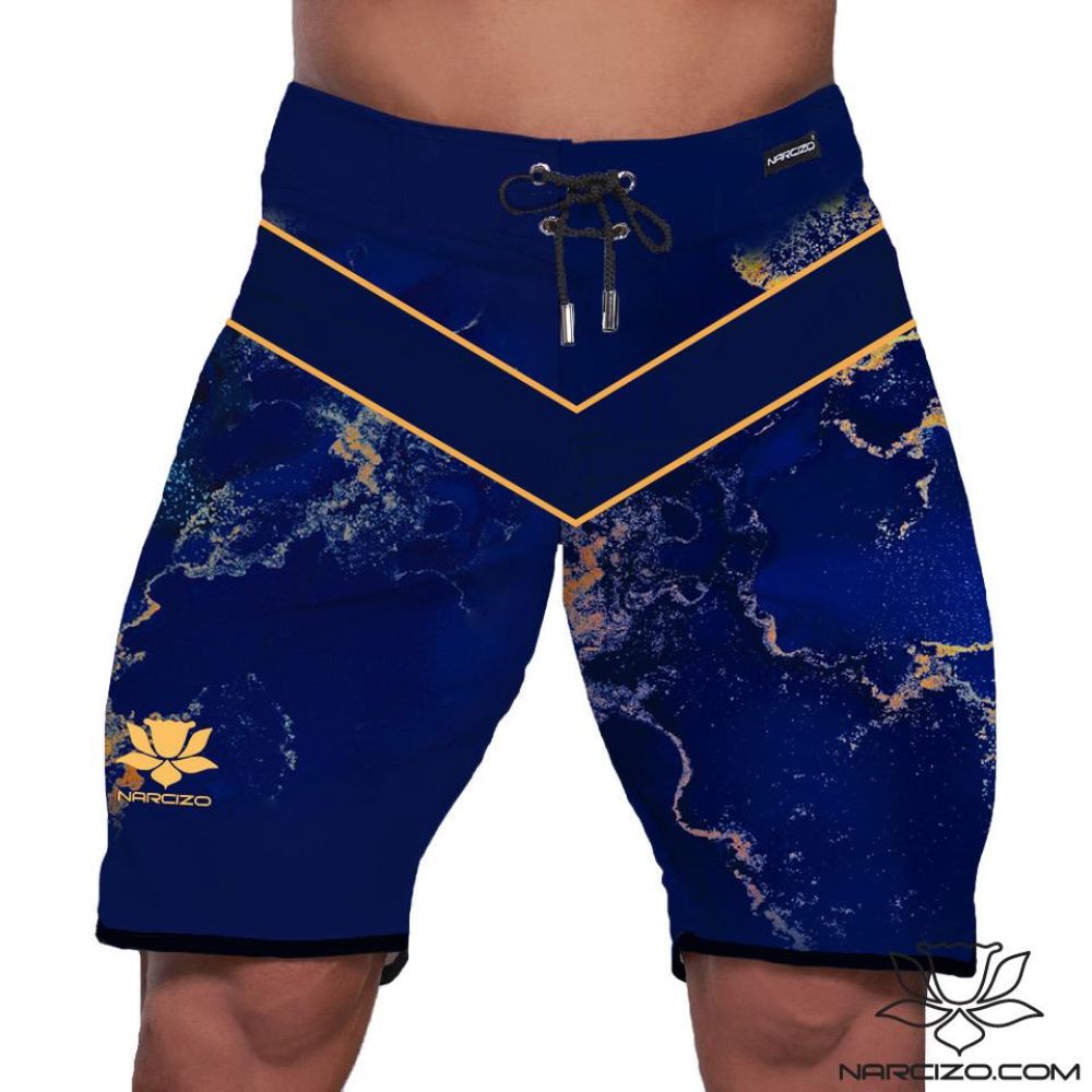 Spodenki startowe do men's physique Navy Marble 19 cali
